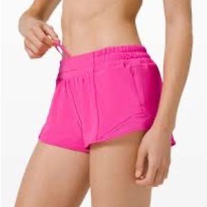 sonic pink hotty hot lululemon shorts